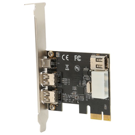 Карта PCIE 1X с 4 портами PCIE Firewire 1394A