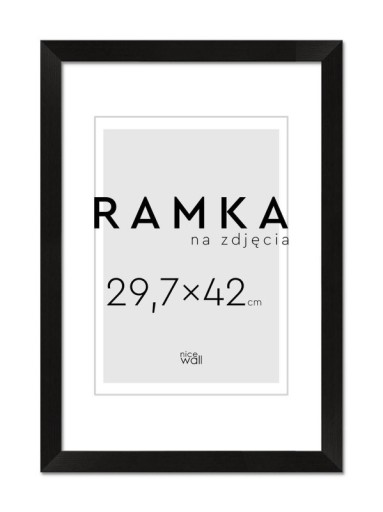 Czarna Ramka na zdjęcia 29,7x42 cm 42x29,7 cm A3