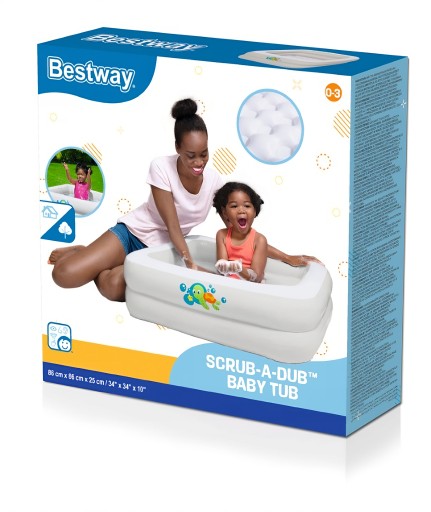 Надувная туристическая ванна 25х86х86 см Bestway бассейн 51116