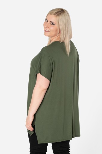 Duża Długa Bluzka Damska Tunika Oversize 645-07