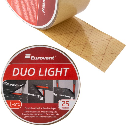 eurovent DUO LIGHT 50мм x 25mb ДВУХСТОРОННЯЯ ЛЕНТА ДЛЯ МЕМБРАННОЙ ПЛЕНКИ немецкий