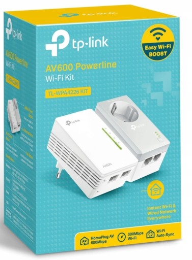 Power Line TP-Link AV600 TL-WPA4226 KIT Сетевой передатчик 2 x LAN