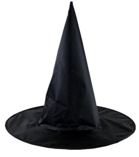 KAPELUSZ CZAROWNICY WIEDŹMY CZARNY CZAPKA CZARODZIEJA HALLOWEEN ANDRZEJKI