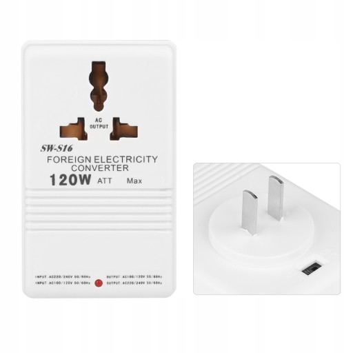 transformator SW-S16 Adapter 110 V na 220 V