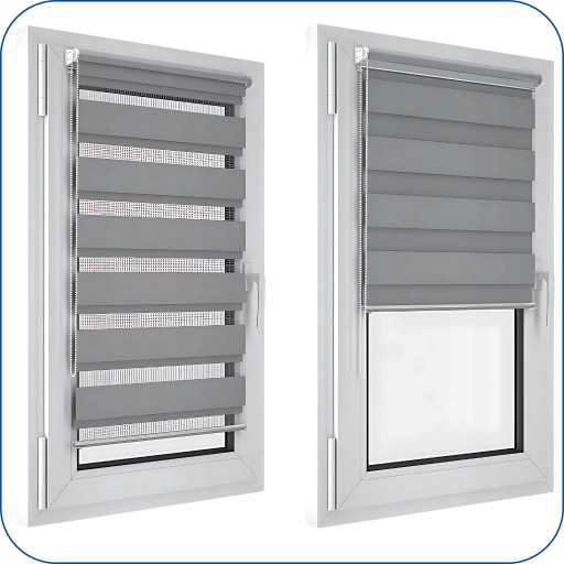 Roleta Dzień Noc 51x120cm Kolory Bezinwazyjna Kompletny Zestaw MultiStop