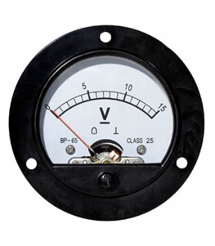 Вольтметр VOLTMETER 15В круглый выпрямитель (2030г.)