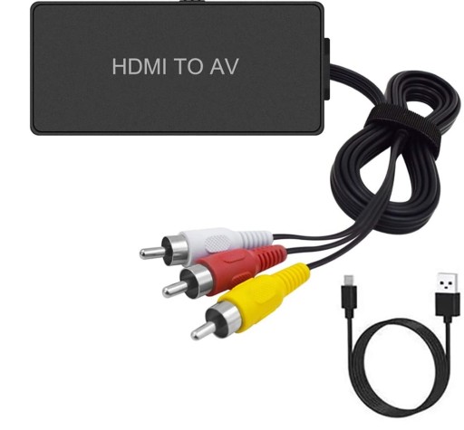 Konwerter HDMI do RCA Adapter AV CINCH CVBS 1080 audi video konwertor