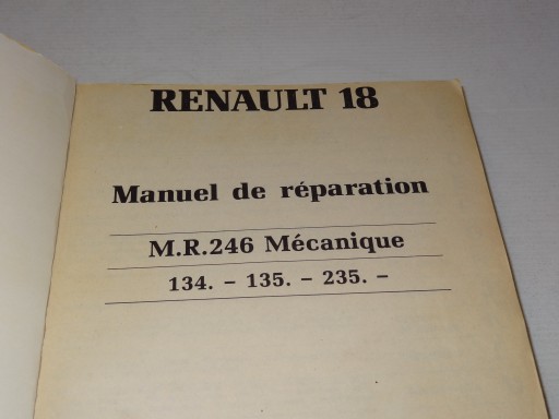 Renault 18, каталог запчастей, каталог мастерских и два каталога RTA.