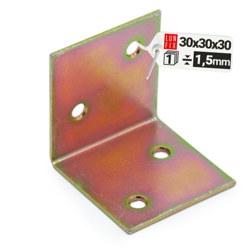 Kątownik meblowy 30x30x30 szeroki łącznik 1,5mm