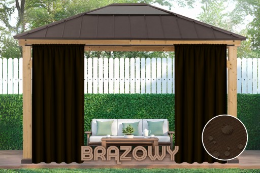 ZASŁONY OGRODOWE WODOODPORNE 155x260CM ZEWNĘTRZNE TARASOWE BALKONOWE