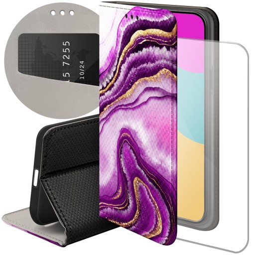 ЧЕХОЛ ДЛЯ REALME 8/8 PRO PATTERNS РОЗОВЫЙ МРАМОР РОЗОВЫЙ ФИОЛЕТОВЫЙ МРАМОРНЫЙ КОРПУС + СТЕКЛО