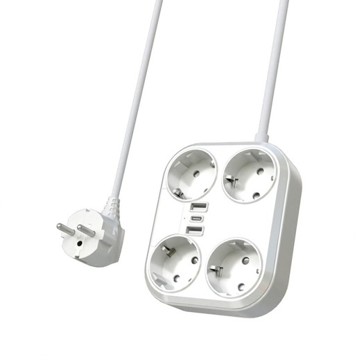 для стены ЕС с 4 розетками переменного тока и 3 портами USB 5 В
