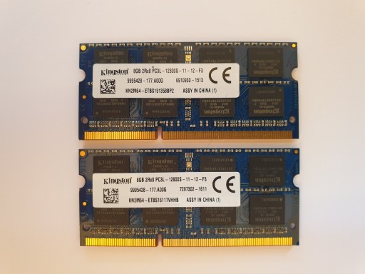DDR3 16GB 2x8GB DDR3 SO-DIMM PC3L 12800S 1600MHz