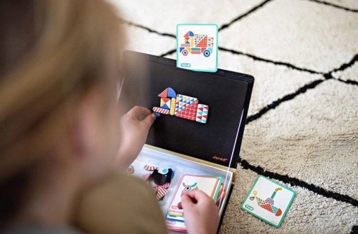 Магнитный пазл Magnetibook Shapes - развивающая игрушка, 3+, Janod