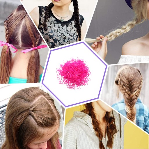 Силиконовые резинки для косичек MINI PINK, 2000 шт.