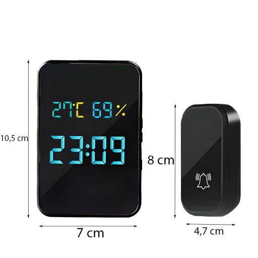 БЕСПРОВОДНОЙ ВОДОНЕПРОНИЦАЕМЫЙ ЗВОНОК 150 М ТЕМПЕРАТУРА