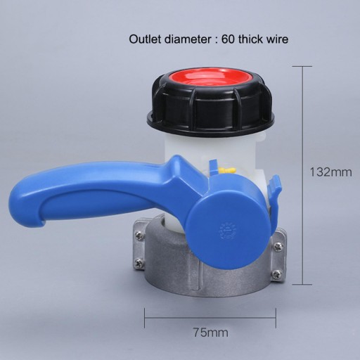 Adapter zbiornika IBC Tote 75 mm, Dn50, złącze zaworów kulowych, adapter wody kranowej