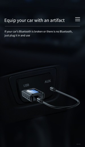 ПОРТАТИВНЫЙ BLUETOOTH-ПЕРЕДАТЧИК И ПРИЕМНИК С ЖК-дисплеем, ПИТАНИЕМ ОТ USB, ДОСТАВКА В ПОЛЬШУ