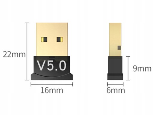 ADAPTER BLUETOOTH DONGLE 5.0 HIGH USB SPEED SZYBKI