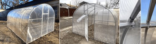 ТОННЕЛЬ ДЛЯ ВЕГАНСКОЙ ТЕПЛИЦЫ 3x8 ПОЛИКАРБОНАТ 4 ОЦИНКОВАННАЯ ТРУБА
