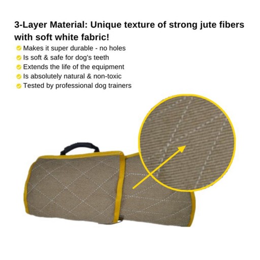 Protection Sleeve Jute Dog Bite Sleeve Yellow