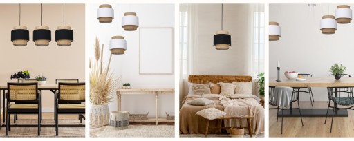 LAMPKA NOCNA STOŁOWA JUTOWA CZARNA BOHO JUTA BIURKOWA ABAŻUR POLSKA E27 LED