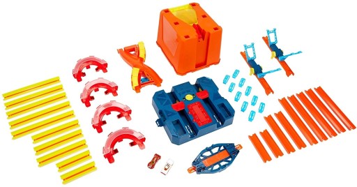Hot Wheels Car Track Builder Double Race + ящик Mattel