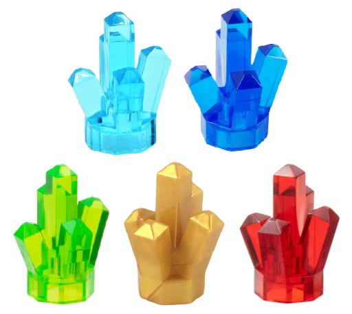 LEGO 5x Crystal 5 Colors Pirates Treasure 52 30385 29377 28623 BWS