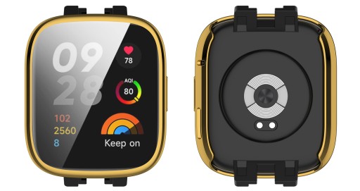 ETUI OBUDOWA 2W1 Z OSŁONĄ NA EKRAN DO XIAOMI REDMI WATCH 3 - ZŁOTY