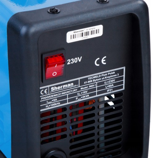 ИНДУКЦИОННЫЙ НАГРЕВ ДЛЯ ВИНТОВ НАГРЕВАТЕЛЬ SHERMAN INDI-1 230V IGBT 2KW