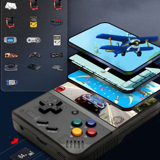 ПОРТАТИВНАЯ ИГРОВАЯ КОНСОЛЬ 3,5 ДЮЙМА, КЛАССИЧЕСКИЕ ИГРЫ, 128 ГБ, 3500 мАч