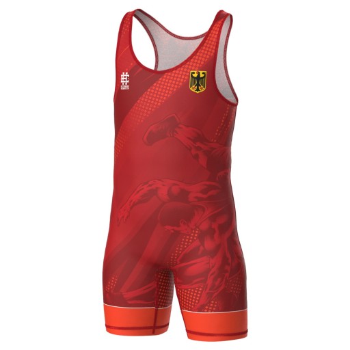 Детский борцовский купальник National Team SYMBOL GERMANY 140 RED