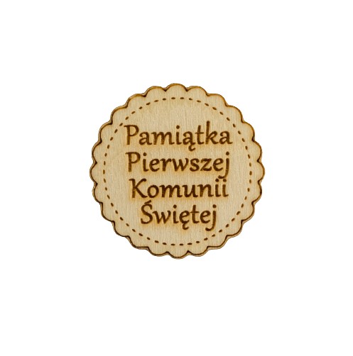 Tabliczka z napisem pamiątka komunii grawer 3 cm