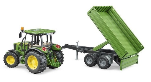 Трактор Bruder 02108 John Deere 5115M с прицепом