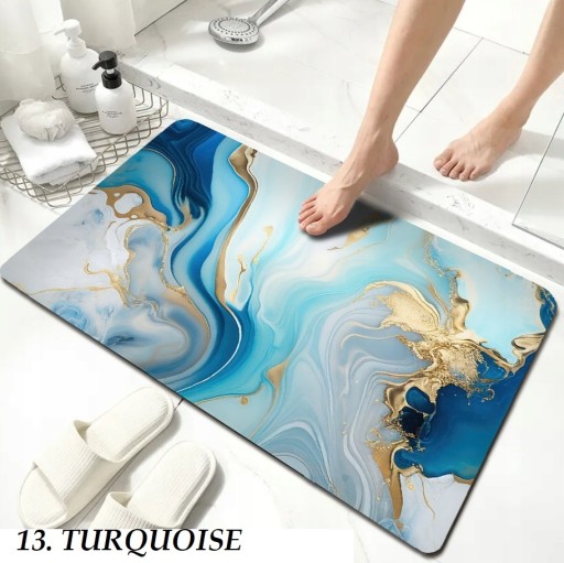 Коврик для ванной комнаты xxl anti -slip Quick -Drying Lymph Rug 50 x 80