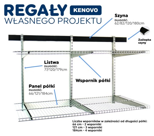 KENOVO решётка, гаражная полка, 66 см