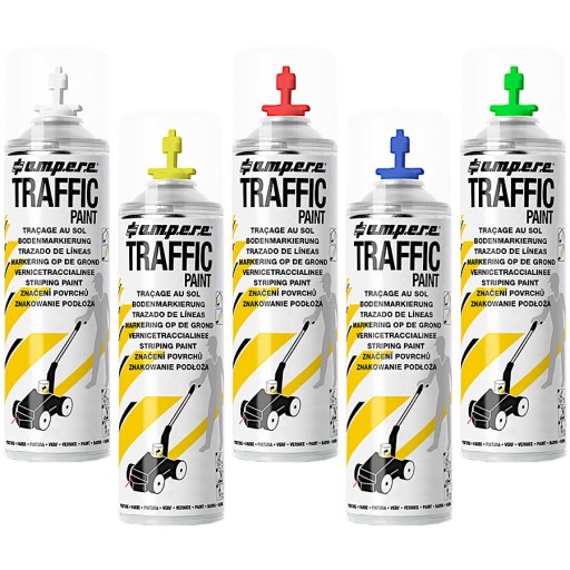Дорожная краска для полос и линий 48х 500мл Traffic Paint AMPERE
