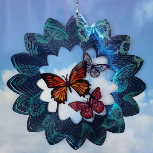 Подвесное украшение Wind Spinner 3D из стали