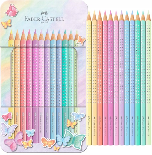 FABER-CASTELL Блестящие мелки 12k МЕТАЛЛИЧЕСКАЯ ПАСТЕЛЬ