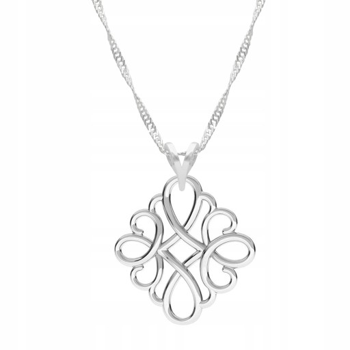 Серебряное колье-цепочка 925 Ажурный Коннектор