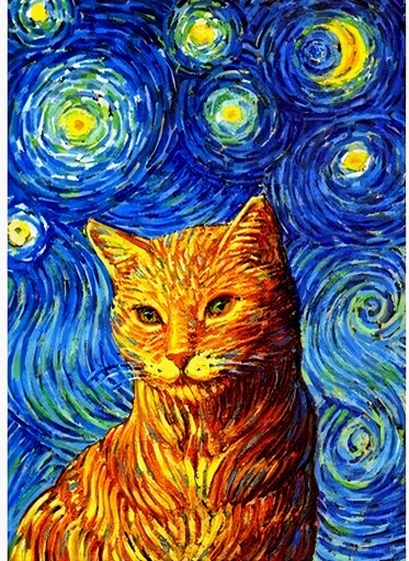 Diamond Emelcodery Diamond Mosaic 5D Cat