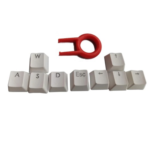 9 клавиш WASD/ESC/клавиши направления с PBT-подсветкой. Колпачки клавиш Cherry MX с