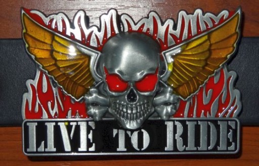Пряжка мотоциклетного ремня с пряжкой черепа LIVE TO RIDE