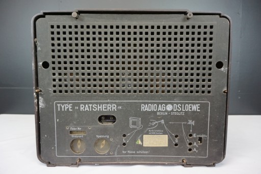 Довоенная бакелитовая трубка Radio AG DS Loewe Ratsherr 1934/35 г.