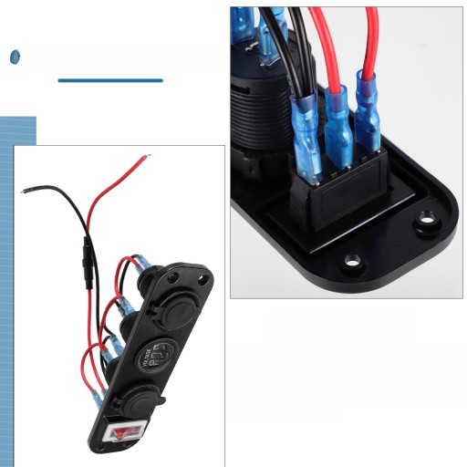 МОРСКАЯ ПАНЕЛИ ДВОЙНОЕ USB-ГНЕЗДО ЗАРЯДНОГО УСТРОЙСТВА ИНДИКАТОР ВЫКЛЮЧАТЕЛЬ ВКЛ.-ВЫКЛ.
