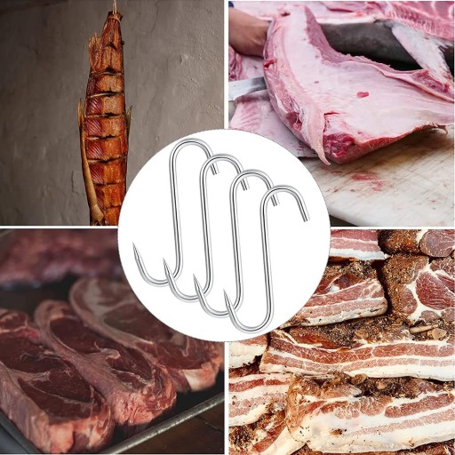 КРЮЧКИ ДЛЯ КОПТЕНИЯ КРЮЧКИ ДЛЯ КОПТЕНИЯ МЯСА, НЕРЖАВЕЮЩАЯ СТАЛЬ, БОЛЬШИЕ, 15 шт.