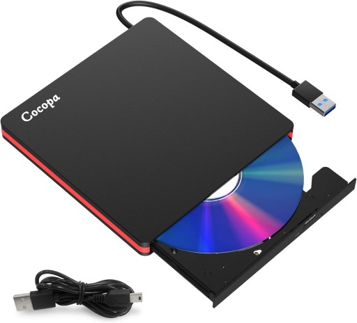 Cocopa Zewnętrzny odtwarzacz DVD, USB 3.0