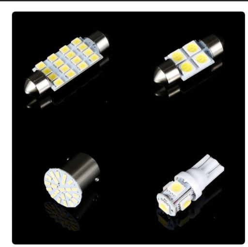 42 ШТ. АВТОМОБИЛЬНЫЕ ПОДСВЕТКИ LED 6500K 150LM 12V T10 C5W