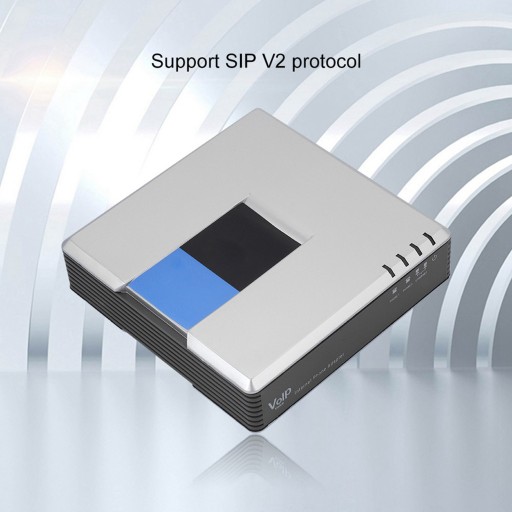 Шлюз VoIP, интернет-телефон, 2-портовый адаптер SIP, кабель RJ45 для Linksys