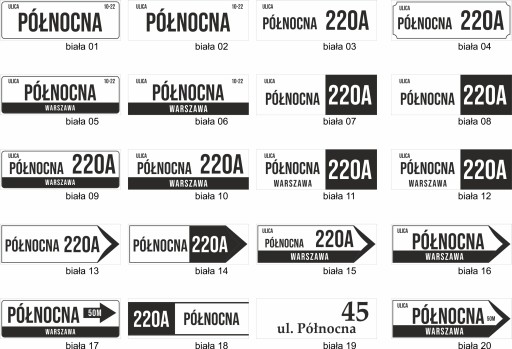 Tabliczka na BRAMĘ tablica na furtkę ADRESOWA Numer DOMU 60x20 cm PCV